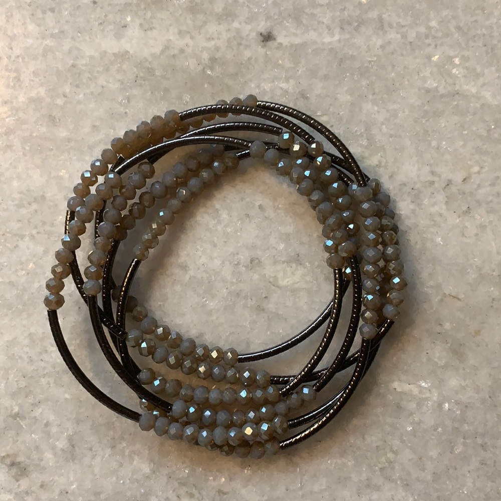 Pretty black and grey necklace or bracelet